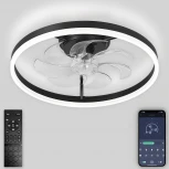 Потолочная люстра светодиодная с вентилятором Natali Kovaltseva Ledfan LED LAMPS 81490