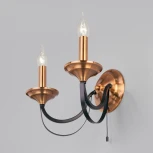 Бра Eurosvet Lazzaro 60098/2 черный (220V, выключатель, свеча)