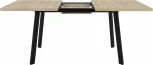 Стол Аврора Осло 140, Дуб Сильверджек Ореховый, Чёрный
