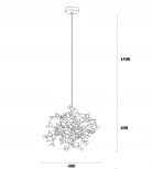 Подвесная люстра Tezani Argent Suspension Pendant Lamp 40 ImperiumLoft 40,2058 (84501-22) (220V, на проводе)