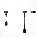 Белт-Лайт UNIBELT 5м, Провод Черный Каучук, Шаг 50 см, 10 Подвесных Патронов, IP65