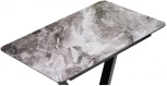 Стол на тумбе Woodville Бугун мрамор серый / черный 500005