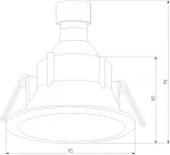Встраиваемый светильник Elektrostandard Side 25059/01 GU10 белый (220V, круглые)