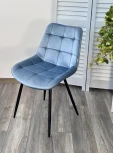Стул MIAMI G062-43 пудровый голубой, велюр / черный каркас M-City 628M04284