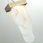 Подвесной светильник Odeon Light Foros 5437/12L бронзовый "брашинг"/металл/смола под алебастр/акрил LED 12W 3000K (220V, на тросе)