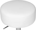 Пуф DOBRIN DANNY (белый PU) 2050-LM DANNY, цвет сиденья белый, основания хром