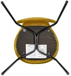 Стул Seven горчичный велюр с чёрными ножками Bradex Home RF 0252