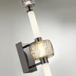 Бра Odeon Light Kliff 5427/28WL черный хром/белый/дымчатый/коньячный/металл/стекло/акрил LED 28W 3000K (220V)