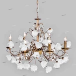 Подвесная люстра Eletto Rosetta EL324P06.1 (220V, на цепи, подсвечник, свеча, цветы)