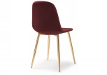 Стул Woodville на металлокаркасе Dabl wine red / gold 15293