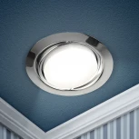 Встраиваемый точечный светильник ЭРА KL35 A CH /1 (220V, круглые)