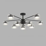 Потолочная люстра на штанге Lumion Natalina 8349/10C черный/прозрачный, металл/стекло LED GX53 10*7W 220V