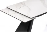 Керамический стол Woodville Ливи 140х80х78 белый мрамор / черный 532400