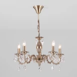 Подвесная люстра Eurosvet Favola 10102/5 античная бронза/прозрачный хрусталь Strotskis