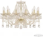 Подвесная люстра Bohemia 107 107/12/240 G (220V, подвески, на цепи, подсвечник, свеча)