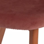 Стул CINDY SOFT (mod. C1021F1) коралловый (HLR 44)/натуральный (вельвет/дерево)