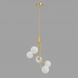 Потолочая люстра на штанге Belfast Bryson L-8130-5A BR GL (220V, шарики)