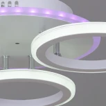 Потолочная люстра светодиодная на штанге Reluce 06319-3.3-03 WH+CR (RGB) (220V, пульт управления)