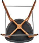 Стул Bradex Home полубарный Lucas темно-серый букле с ножками цвета орех (RF 0551)