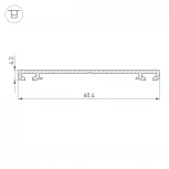 Профиль-держатель PHS-3X-BASE-H4.3-2000 ANOD (Алюминий) 019869 Arlight PHS