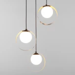 Подвесной светильник Eurosvet Dublin 50205/3 черный/бронза (220V, на проводе, шарики, кольцо)