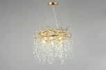 Подвесная люстра Aployt Gertunia APL.847.03.10 (220V, хрусталь, на тросе, листья, ветки)