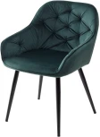 Стул BREEZE BLUVEL-78 GREEN, велюр / черный каркас, велюр