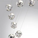 Потолочная каскадная люстра Odeon Light Jemstone 5084/60L хром/прозрачный/металл/акрил LED 60W 4000K 3000Лм (220V, на проводе)