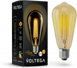 Лампочка светодиодная E27 6 Вт 620 lm 2800K теплое желтое свечение Voltega Loft LED 5526
