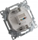 Розетка Ethernet RJ-45 (серебро) Stekker Катрин 39585