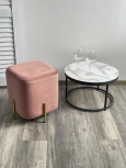 Пуф для гостиной ARES BLUVEL-52 PINK / GOLD