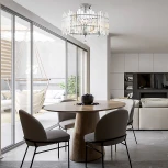 Потолочная люстра хрустальная на штанге Arte Milano Sorrento-2409 372409/6/100/470 CR (220V)