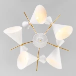 Потолочная люстра Wi-Fi на штанге Eurosvet Apart 70114/5 белый (220V, управление смартфоном, голосовое управление, умный дом - Minimir Home, Алиса, Маруся, Салют)