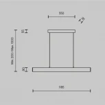 Подвесной линейный светильник Step 4000K 1x30Вт 120° LED Maytoni Technical P010PL-L30B4K (220V, на тросе)