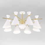 Потолочная люстра Wi-Fi на штанге Eurosvet Apart 70114/8 белый (220V, управление смартфоном, голосовое управление, умный дом - Minimir Home, Алиса, Маруся, Салют)