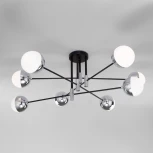 Умная потолочная люстра на штанге Eurosvet Nuvola 70129/8 хром (220V, шарики)