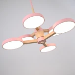 Потолочная люстра Wi-Fi на штанге Turna Dbl L6 Pink By ImperiumLoft Turna-Dbl01 (LED, 220V, голосовое управление, умный дом - Алиса)