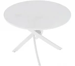 Стол ДАРИО D100 Белый, стекло/ Черный каркас М-City 464M05632