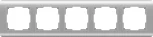 Рамка на 5 постов Stream (серебряный) Werkel W0052106 (a051272)