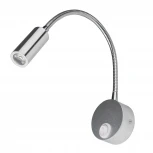 Спот Uniel ULT-F21-3W/4000K IP20 SILVER (LED, 220V, выключатель, для чтения)