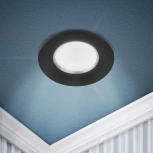 Встраиваемый точечный светильник ЭРА KL107 BK/SL (12V, круглые)