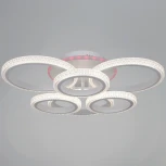 Потолочная люстра на штанге светодиодная с пультом и ночным режимом и RGB Reluce 06333-0.3-3+3A WH (RGB, Умный дом)