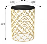 Столик кофейный SHT-CT24 золото/черный муар от фабрики Mebelik