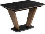 Стол на тумбе Woodville Петир 120х80х75 черный мрамор / орех / черный 532377