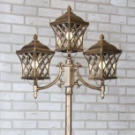 Наземный фонарь Elektrostandard Cassiopeya F/3 черное золото (220V, IP44)