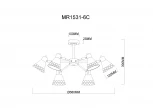 Потолочная люстра на штанге MyFar Chilly MR1531-6C (220V)