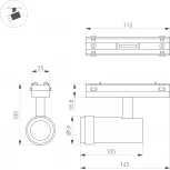 светильник магнитный MAG-VIBE-SPOT-ZOOM-R47-10W Warm3000 (WH, 20-55 deg, 48V) (Arlight, IP20 Металл) 044484