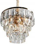 Подвесная люстра ярусная Omnilux 729 OML-72903-12 (220V, хрусталь, на цепи, круглые)