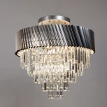 Потолочная люстра на штанге Arte Lamp Muscida A1004PL-10SI (220V, хрусталь)