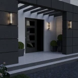 Настенный уличный светильник Novotech Matrix 370968 STREET черный IP54 E27 2*max 25W 220V (круглые)